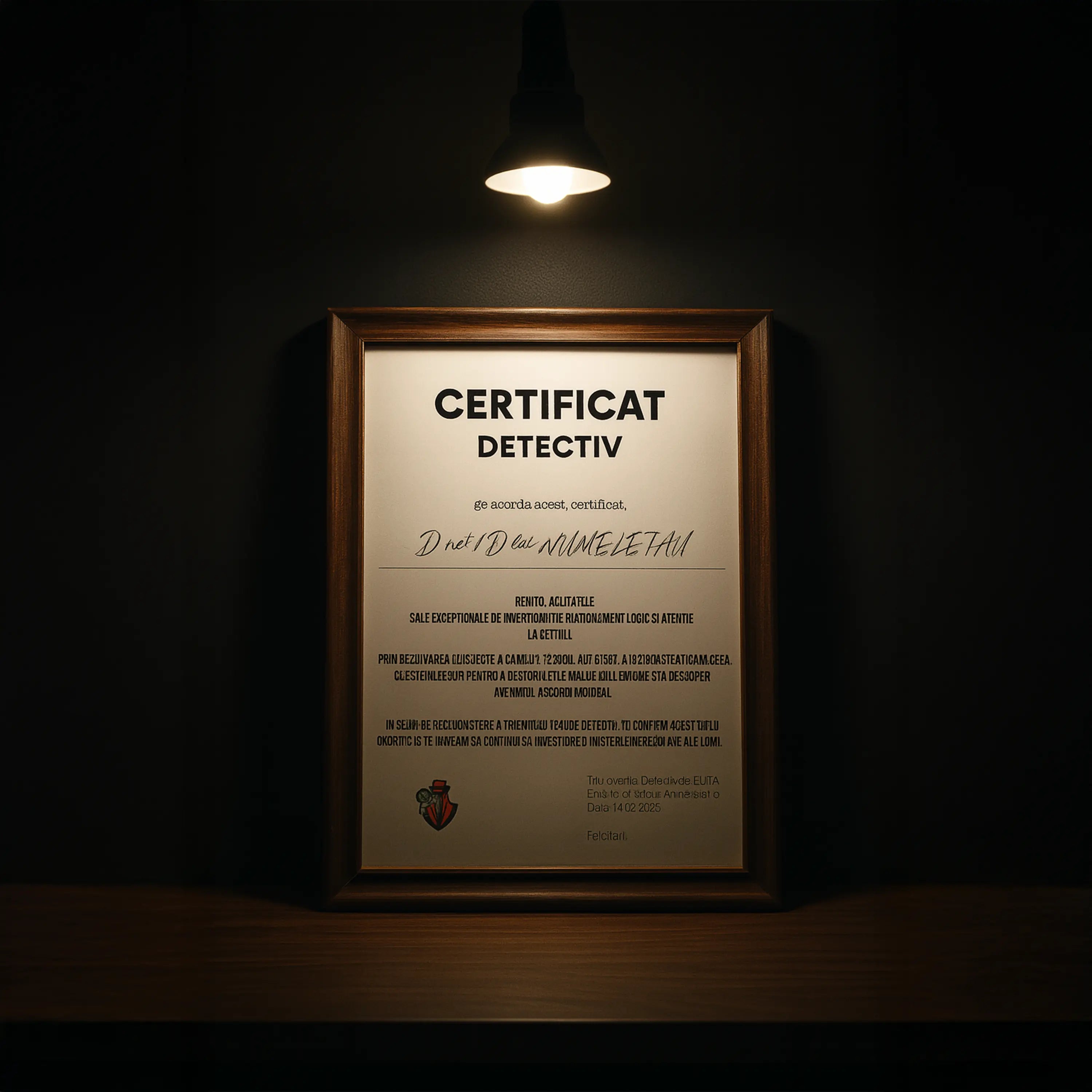 CERTIFICAT DETECTIV